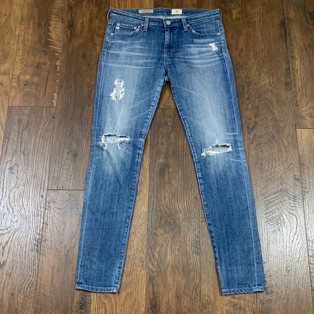 AG Adriano Goldschmied The Legging Ankle Super Skinny Distressed/Ripped Jeans